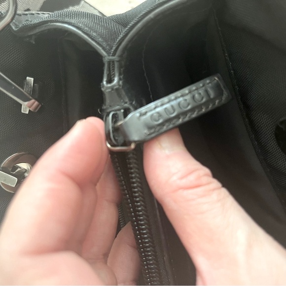 Gucci Bamboo Handle Nylon Black Bag - Picture 5 of 9
